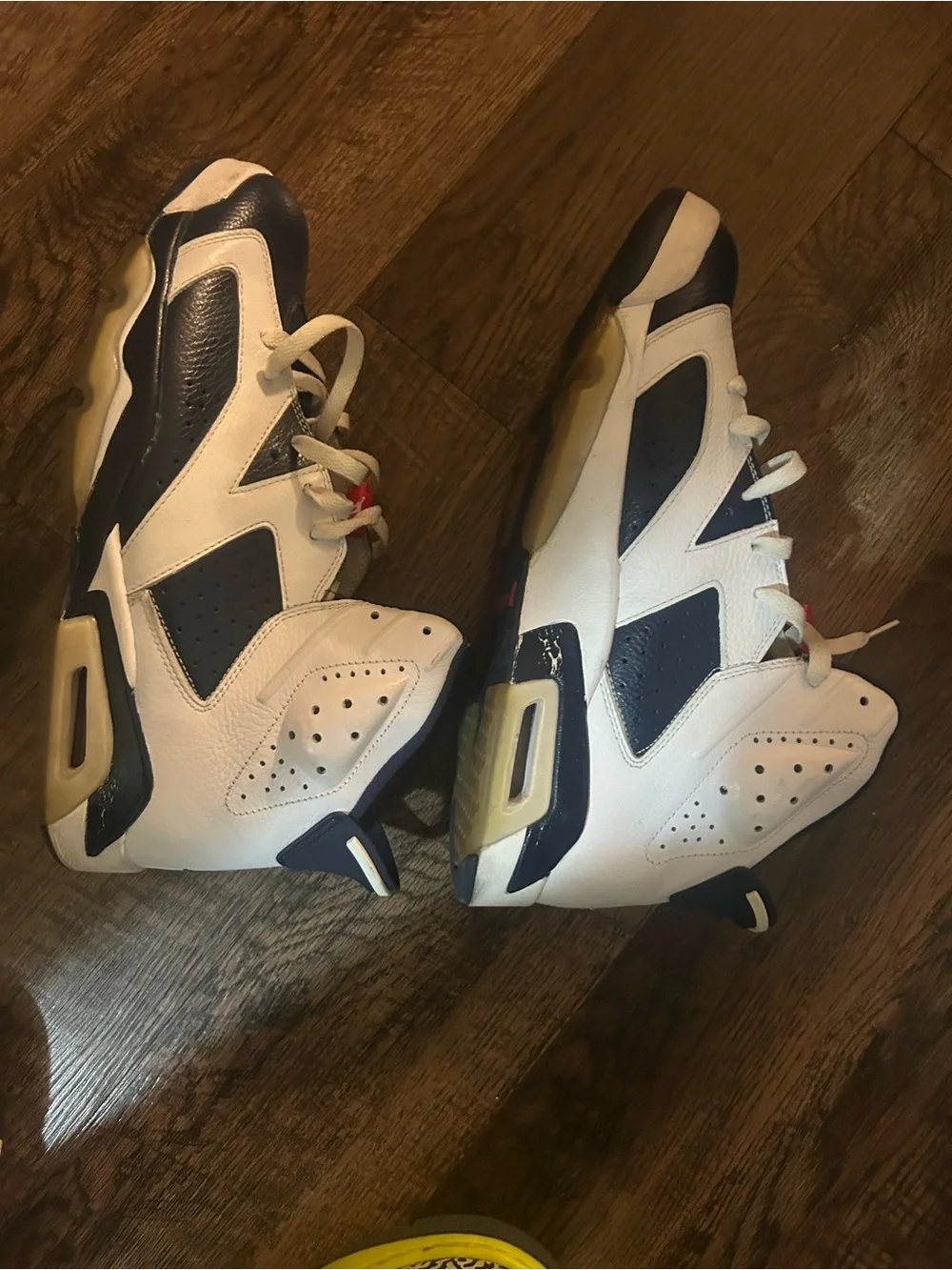 Jordan Men’s Basketball Shoes White Navy Red Accents